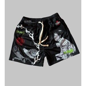 Civil Regime x Uzumaki The Snail Mesh Shorts Men's Small NWT